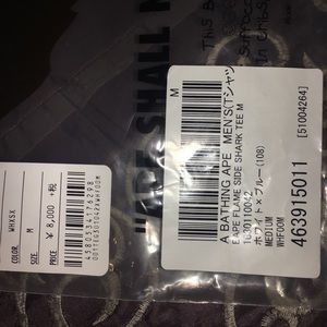 Bape blue flame mouth tee